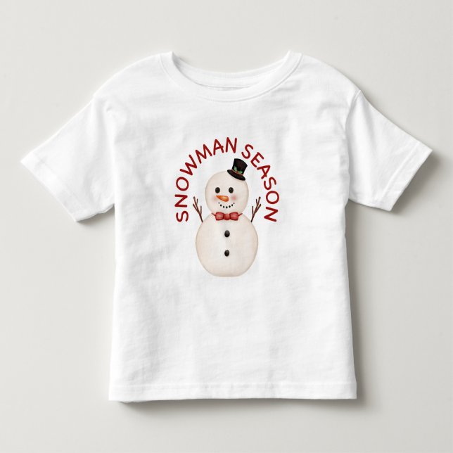 Kawaii Snömannen Säsong Småbarn T-Shirt  (Framsida)