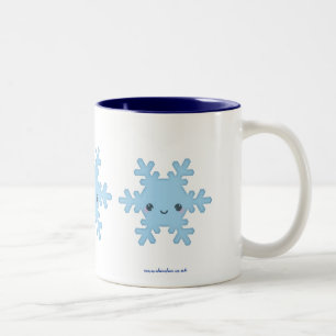 Kawaii Snowflakemugg Två-Tonad Mugg