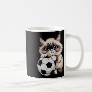 Kawaii Soccer Birman Bara en tjej som älskar katte Kaffemugg