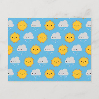 Kawaii Sol & Regn Vykort
