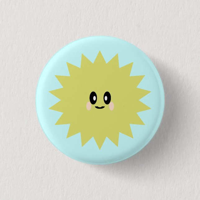 KAWAII SOL SUNSHINE CUTE LYCKLIG PIN-KNAPP KNAPP (Framsida)