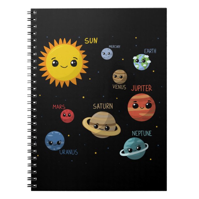Kawaii Solar System Anteckningsbok (Framsidan)