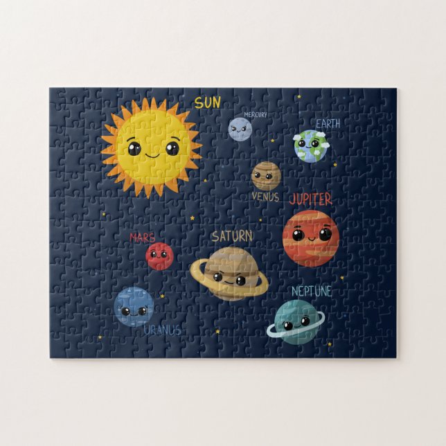 Kawaii Solar System Pussel (Horisontell)