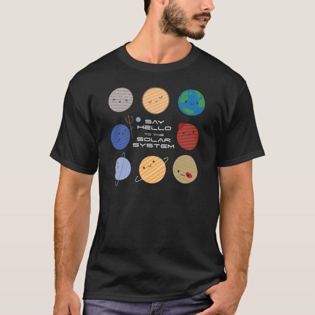 Kawaii Solar System Tee Shirt (Framsida)