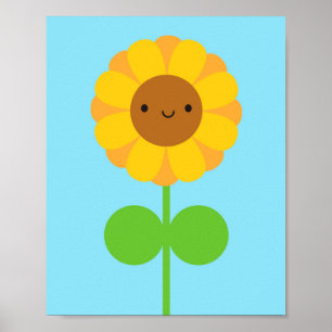 Kawaii solros poster