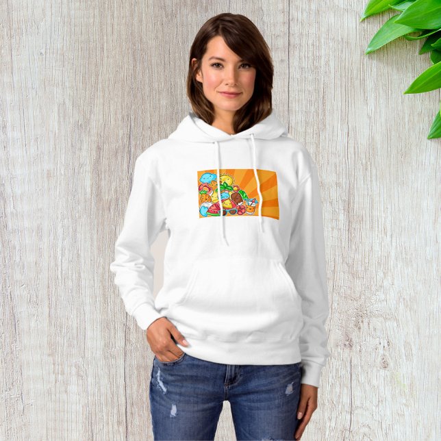 Kawaii sommar doodles solstrand och tropisk t shirt (Skapare uppladdad)