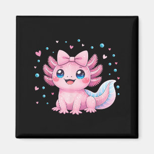 Kawaii Söt Axolotl Coquette Båge Kvinnor Flickor B Magnet