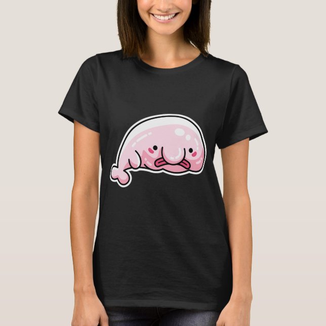 Kawaii söt blobfisk t shirt (Framsida)