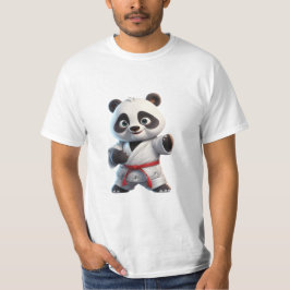 kawaii söt coola karate panda t shirt