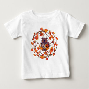 Kawaii Söt Japansk Katt Höst Halloween T Shirt