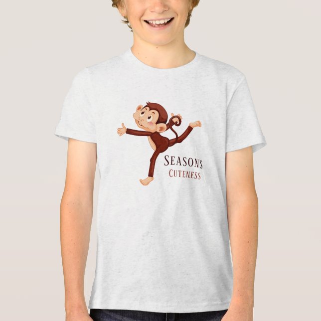 Kawaii Söt Karakter T Shirt (Framsida)