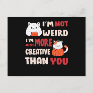 Kawaii söt katoddesign med inspirationsoffert vykort