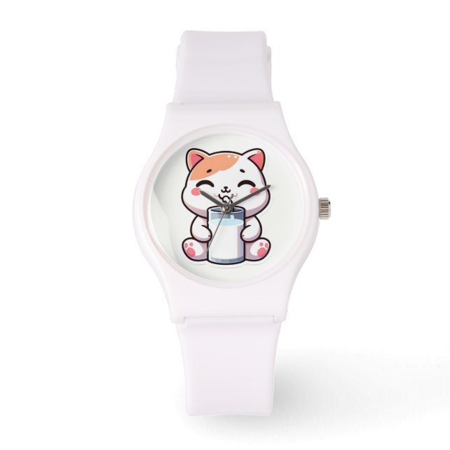 Kawaii söt katt klocka (Framsida)