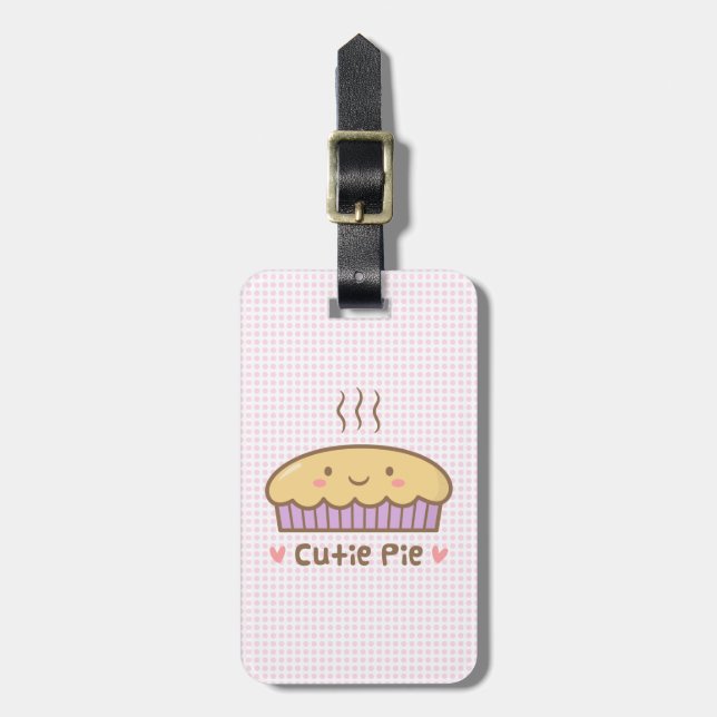 Kawaii söt litet paj-doodle till henne bagagebricka (Vertikal Framsida)