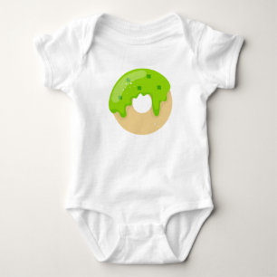 Kawaii Söt Munk Grön Shamrock Glasyr St Paddy T Shirt