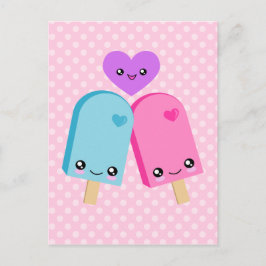 Kawaii Söt Popsicles BFF-vykort Vykort
