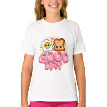 Kawaii Söt T-Shirt | Pastell Estetisk Grafisk T-Sh