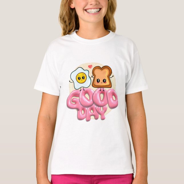 Kawaii Söt T-Shirt | Pastell Estetisk Grafisk T-Sh (Framsida)