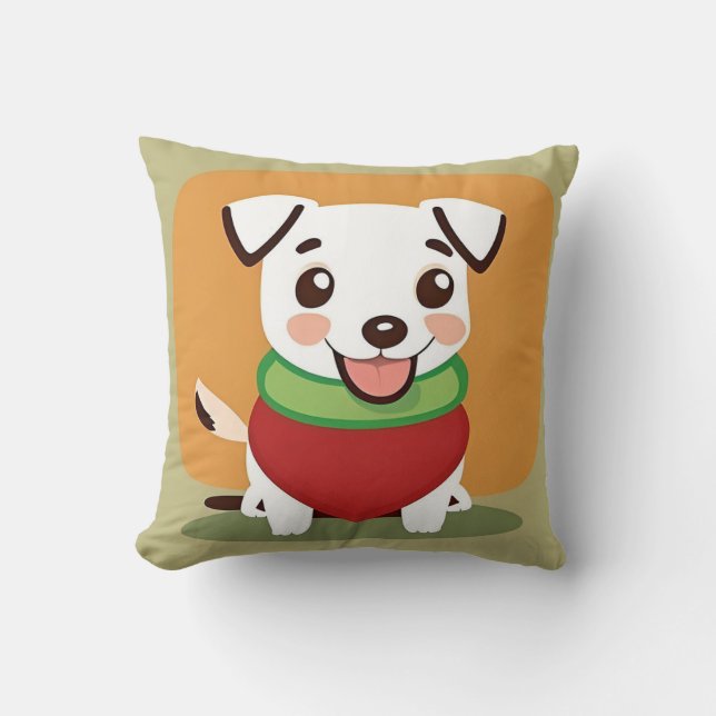 Kawaii Söt Valp Estetisk Rumsdekor Kudde (Framsida)