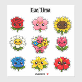 Kawaii Söta Blommor Elev Belöning Klistermärken