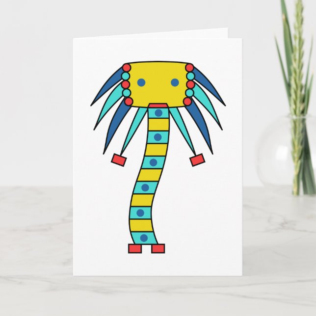 Kawaii Söta tecknade figurer-gratulationskort Kort (Framsida)