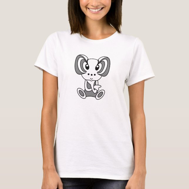 Kawaii Sötkoala-liknande tecknade figurer tshirts (Framsida)