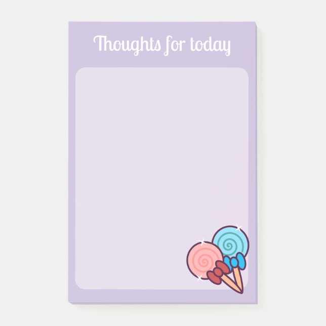 Kawaii Sötsaker Suckers Post-it Block (Framsida)