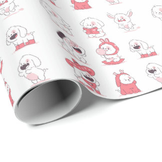 kawaii sött hund design presentpapper