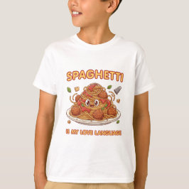 Kawaii Spaghetti Love Language Art  T Shirt