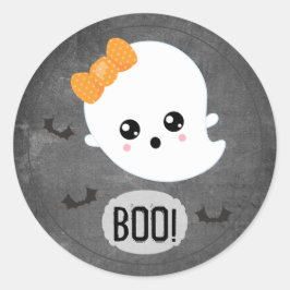 Kawaii Spök Halloween Runt Klistermärke