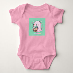 Kawaii spöke dricker Boba te T Shirt