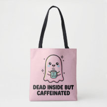 Kawaii spöke rolig död inuti men koffeiniserad