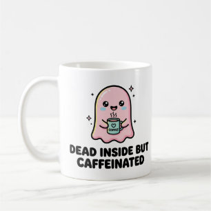 Kawaii spöke Roligt Död Inuti Men Kaffeinerad Kaffemugg