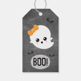 Kawaii spökhalloween presentetikett