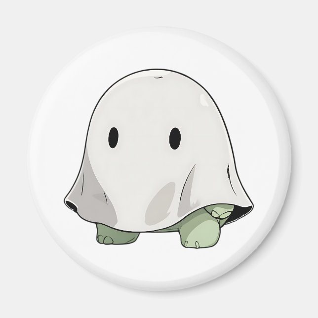 Kawaii spöksköldpadda Halloween-kostym Magnet (Framsidan)