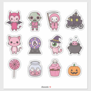 Kawaii Spooky Carriage Sticker Pack Klistermärken