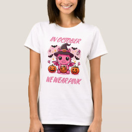 Kawaii Spooky Season Rosa Witch Dragon Design T Shirt