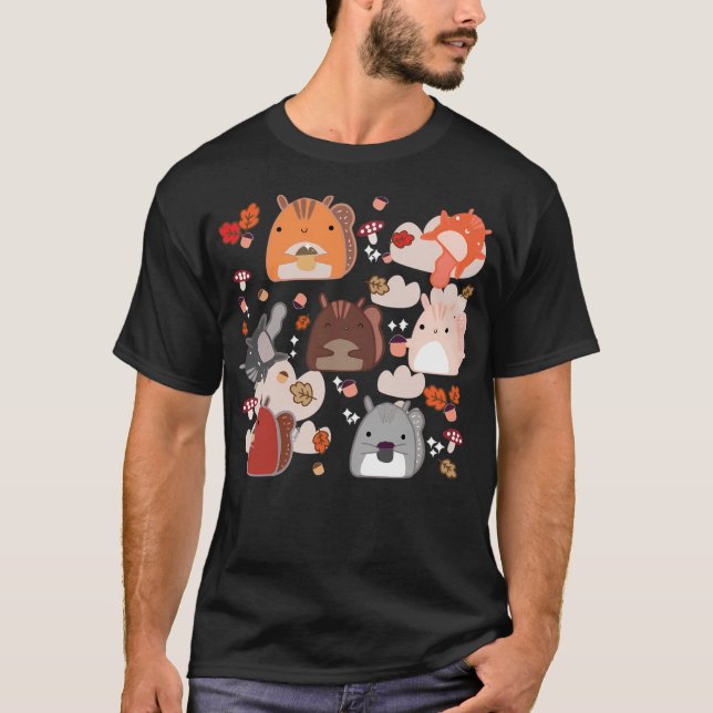 Kawaii Squirrels T Shirt (Framsida)