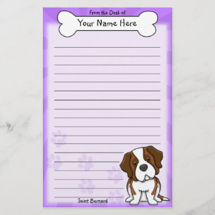 Kawaii St Bernard brevpapper