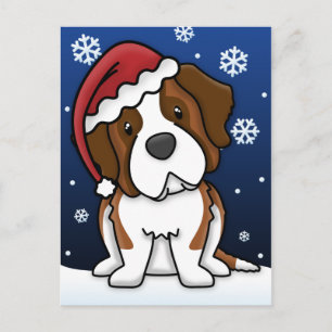 Kawaii St Bernard julvykort Helg Vykort