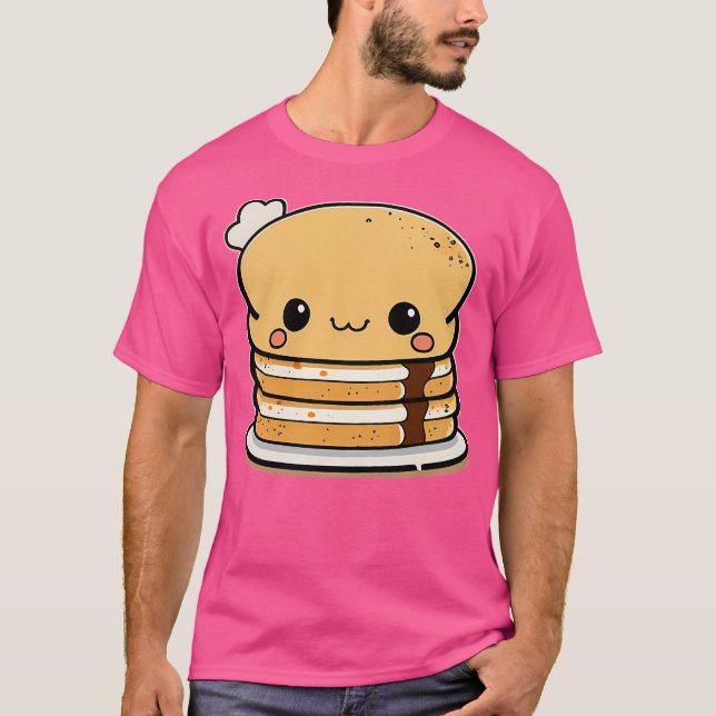 Kawaii Stapel Av Pannkakor T Shirt (Framsida)