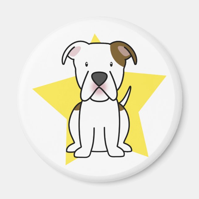 Kawaii Star American Bulldog Magnet (Framsidan)