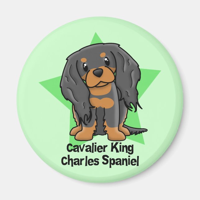 Kawaii Star B&T Cavalier Kung Charles Spain Magnet (Framsidan)