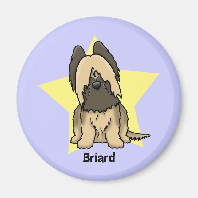 Kawaii Star Briard Magnet (Framsidan)