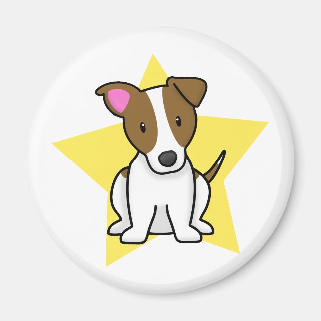 Kawaii Star Jack Russell Terrier Magnet (Framsidan)