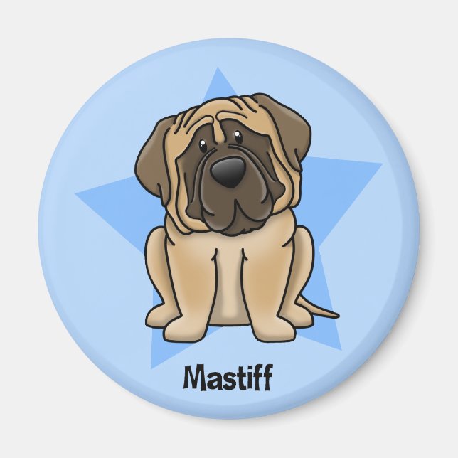 Kawaii Star Mastiff Magnet (Framsidan)