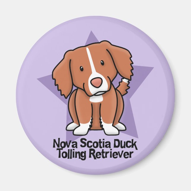 Kawaii Star Nova Scotia Anka Tolling Retriever Magnet (Framsidan)