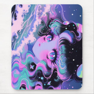 Kawaii Star Sea Girl under Cosmic Vågar Musmatta