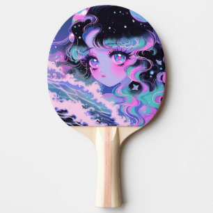 Kawaii Star Sea Girl under Cosmic Vågar Pingisracket
