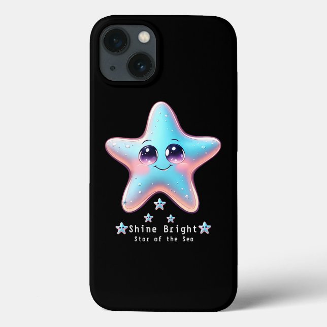 Kawaii Starfish Neo-Pastel iPhone 13 Fodral (Baksida)